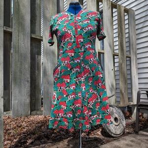 Mushroom Ladybug Dress with Pockets